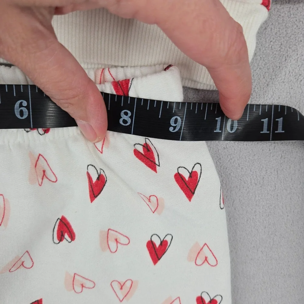 Lila & Jack 4T Heart Print Sweatshirt Jogger Set Girls Coquette Valentines Day